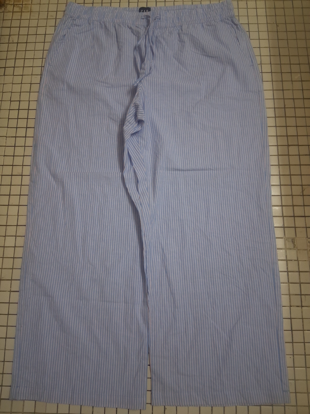 GAP XL Men's Light Blue Striped Lounge Pants